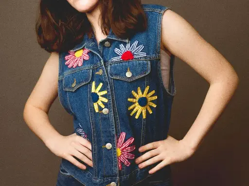 Embroidered Denim Vest (1980s)