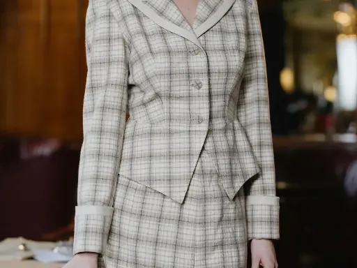 Plaid Skirt & Blazer Set (1980s)