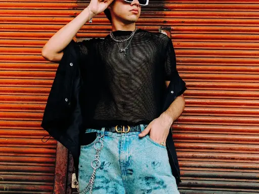Y2K Mesh Ruched Top