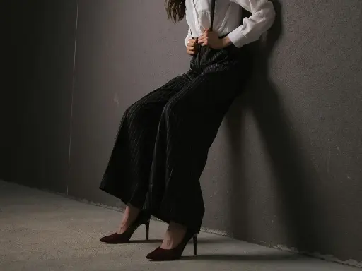 High-Waisted Wide-Leg Trousers (1980s)